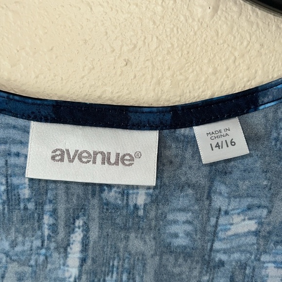 Women’s AVENUE size 14/16 soft stretchy modern abstract graphic popover dress - Picture 4 of 7